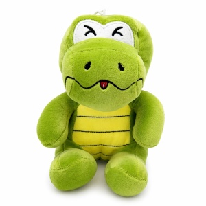 Crocodil de plus verde 23x25cm, jucarie moale copii cu design simpatic - Img 2