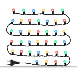 Instalatie LED Tip Liniara, 6 m, 40 LED-uri Multicolor, Fir Negru, model LED in forma de floare - Img 5