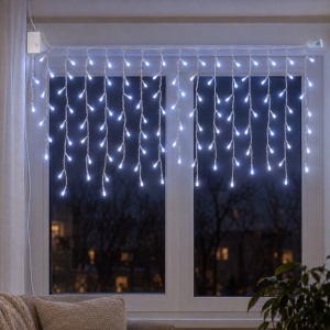 Instalatie LED Tip Turturi, 4 M, 120 LED-uri, Interconectabila, Fir Alb, LED-uri Alb Rece - Img 6