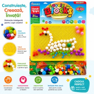 Joc Educativ Copii cu Pioni Colorati – Model Lebădă și Tablă Galbenă - Img 2