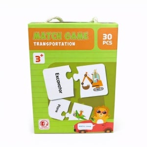 Joc educativ copii puzzle Match Game transport, asociere imagini, 30 piese - Img 2