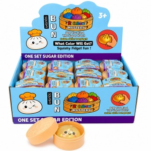 Jucărie Antistres Mini Squishy Dumpling Mystery Cu Sclipici 5,5cm – Gălușcă Squishy Surpriză, Super Moale