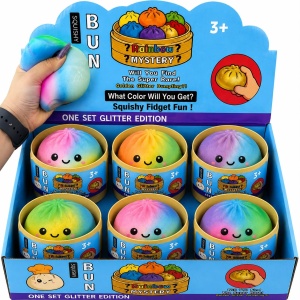 Jucărie Antistres Squishy Dumpling Multicolor cu Spumă, 8,5 cm, Slow Rising, Model Aleatoriu - Img 3