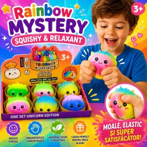 Jucărie Antistres Squishy Dumpling Unicorn cu Spumă, 8,5 cm, Model Aleatoriu - Img 2