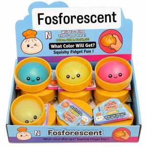 Jucărie Antistres Squishy Fosforescentă 8.5 cm – Model Aleatoriu, Glow in the Dark - Img 2