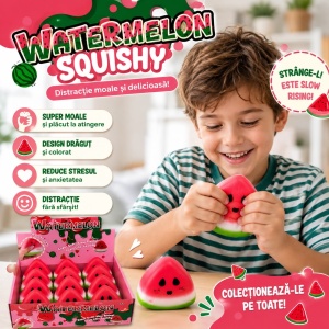 Jucărie Antistres Squishy Pepene, 8cm Slow Rising, Super Moale, Model Aleatoriu - Img 4