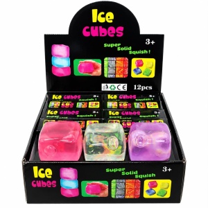 Jucărie Squishy Antistres Cub Ice Cube, Culori Uni, Model Aleatoriu, Moale și Elastică pentru Copii - Img 3