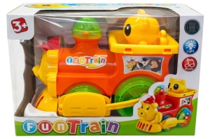 Locomotivă interactivă pentru copii cu lumini și sunete, plastic, 18,5x13,5x11 cm - Img 2
