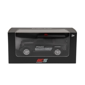 Masinuta Off-Road Police Metalica Neagra , Scara 1:36 Pull Back Frictiune Copii 3+