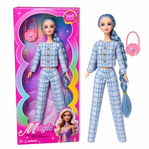 Papusa fashion Magic cu par multicolor, model aleatoriu, articulata, 3 ani+ - Img 2