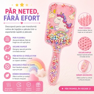 Perie de Păr colorata, 15cm, Diverse Modele – Descurcare Ușoară - Img 4