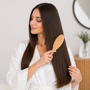 Perie de Păr din lemn de Bambus – Descurcare Delicată și Îngrijire Naturală - Img 2