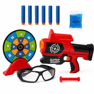 Pistol Jucarie Super Shoot 2in1 cu Tinta, Bile cu Apa si Darts , Set complet - Img 3