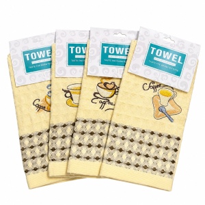 Prosop de Bucătărie 25x50 cm cu Model Cafea – Prosop Crem Absorbant - Img 3