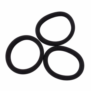 Set 100 elastice de păr negre din textil, rezistente, pentru uz zilnic - Img 2