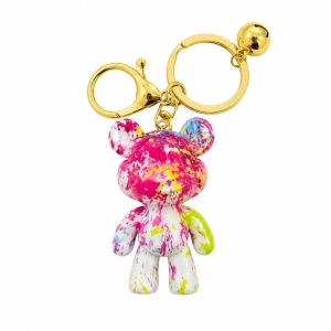 Set 12 Brelocuri Ursuleț 5,5 cm – Mix Culori Splash, Accesorii pentru Chei, Ghiozdan și Geantă - Img 2