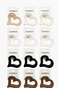 Set 12 Cleme Par 7cm Inima , Accesorii Matte Elegante pentru Coafuri