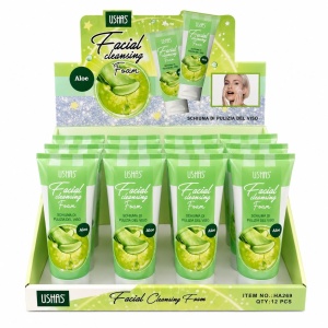Set 12 Spuma de Curățare pentru Față USHAS Aloe Vera – Curățare Delicată, Hidratare și Calmarea Tenului