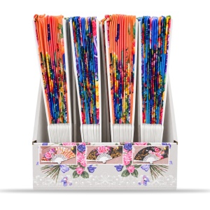 Set 24 Evantaie 23 cm – Modele Florale și Culori Diverse, Evantaie Elegante