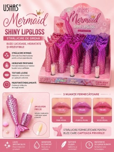 Set 24 Luciu de Buze USHAS Mermaid Shiny Lipgloss – 3 Nuanțe Perlate, Efect Strălucitor - Img 2