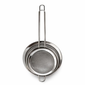 Set de 3 site bucatarie inox, strecuratoare metalica pentru faina, ceai si alimente - Img 2