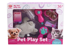Set de Joacă cu Animal de Pluș și Accesorii, Dezvoltare Imaginație, 36x28x7,5 cm - Img 2
