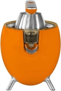 Storcator electric citrice 300W cu maner presare, 2 conuri, filtru inox, portocaliu - Img 4