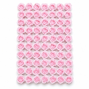 Trandafiri de săpun decorativi, roz pal, set 50 de bucăți, 5 cm - Img 4