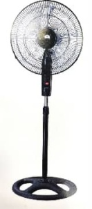 Ventilator cu Picior 10 Inch, negru , 80W, 3 Trepte de Viteză, Oscilație, Circulație Puternică a Aerului