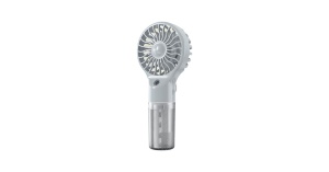 Ventilator portabil cu pulverizare apa, 4 trepte viteza, rezervor apa, reincarcabil USB, alb