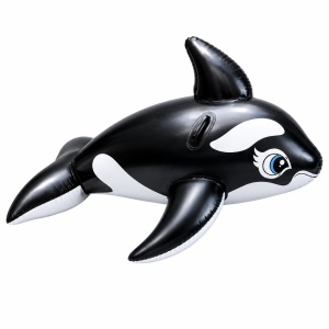 Balenă gonflabilă Ride-On Orca, 165 cm, pentru piscină și plajă