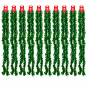 Beteală de Crăciun pentru brad, verde, plastic, 200 cm, diametru 8 cm - Img 4