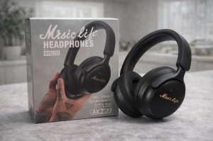 Casti wireless Bluetooth Music Life AKZ22 cu microfon, stereo HD si bass puternic - Img 2