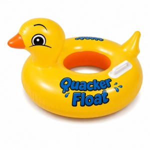 Colac Gonflabil Rățușcă pentru Copii 80x60 cm – Colac Înot cu Mânere, Model Duck Float - Img 3