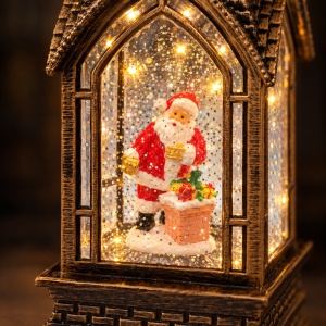 Decoratiune lumionasa de Crăciun cu lumini LED și muzica, model Moș Crăciun - Img 4