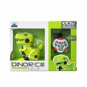 Dinozaur telecomandat interactiv verde cu sunete si miscare, control tip ceas