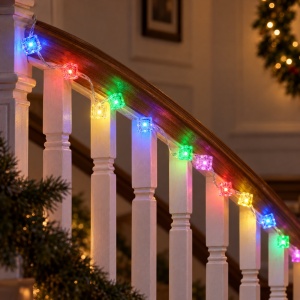 Instalație de Crăciun cu cuburi de gheață LED, multicolor, interconectabilă, 4 m, 20 LED - Img 4