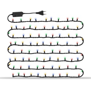 Instalatie LED tip Liniar, 50 m, 400 LED Multicolor, fir negru, multiple jocuri de lumini - Img 4
