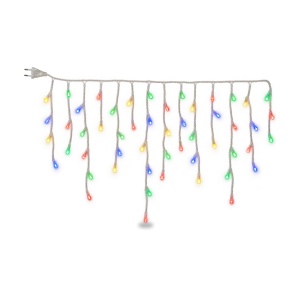 Instalatie LED Tip turturi , 120 LED-uri multicolor, 5 m, fir alb, multiple jocuri de lumini - Img 2