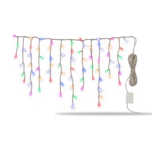 Instalatie LED tip turturi , 200 LED multicolor, 8m, interconectabila, cu jocuri de lumini - Img 2