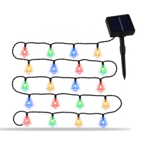 Instalatie Solara de Craciun, 4 m, 20 LED Multicolor in forma de Bradut , Fir Negru - Img 4