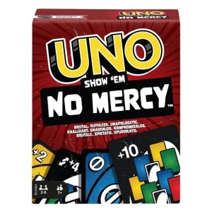 Joc de carti tip UNO No Mercy varianta intensa cu penalizari mari 2-6 jucatori