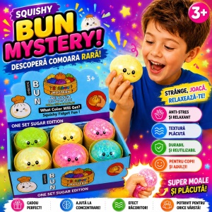 Jucărie Antistres Squishy Dumpling cu Gel și Efect Gheață, 8,5 cm, Model Aleatoriu - Img 5