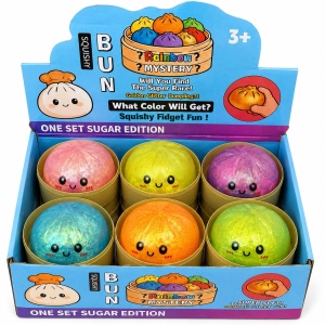 Jucărie Antistres Squishy Dumpling cu Gel și Sclipici, 8,5 cm, Model Aleatoriu - Img 3