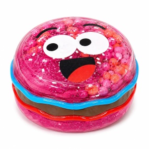 Jucărie Slime Putty Elastic în Cutie Tip Burger, Model Aleatoriu – Slime Colorat cu Biluțe - Img 2
