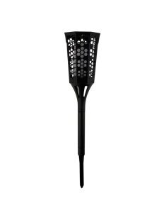 Lampă solară decorativă tip torță LED, set 2 bucăți, plastic, negru - Img 3