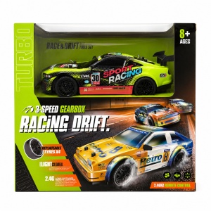 Mașină de curse cu telecomandă, frecvență 2,4G, funcție drift, baterie 3,7V, 23x21x11 cm - Img 4