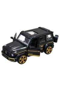Mașină metalică la scară 1:28 cu funcție de pull-back, uși deschise, sunete și lumini