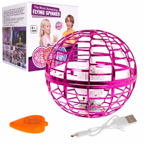 Minge zburatoare cu senzori si lumini LED, jucarie interactiva, mov - Img 5