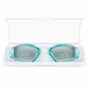 Ochelari de inot copii turcoaz reglabili cu dopuri de urechi silicon anti-fog UV - Img 1